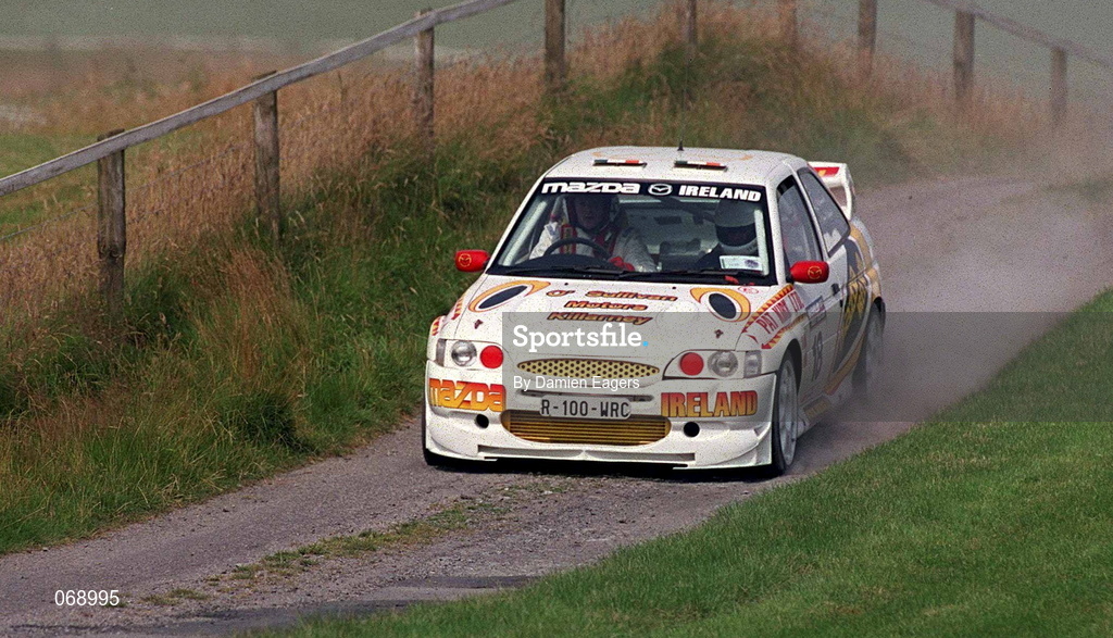 28 July 2001; Johnny O'Sullivan in his Ford Escort during the World Rally Masters Championships 2001 at Punchestown in Kildare. Photo by Damien Eagers/Sportsfile