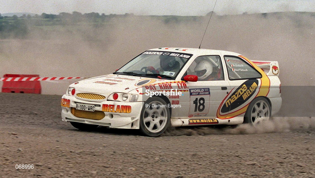 28 July 2001; Johnny O'Sullivan in his Ford Escort during the World Rally Masters Championships 2001 at Punchestown in Kildare. Photo by Damien Eagers/Sportsfile
