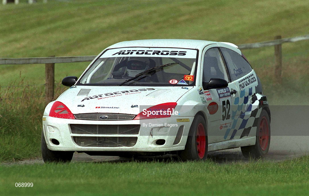 28 July 2001; John Cross in his Ford Focus during the World Rally Masters Championships 2001 at Punchestown in Kildare. Photo by Damien Eagers/Sportsfile