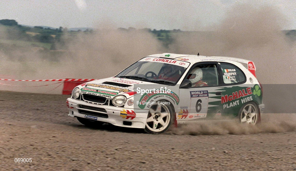28 July 2001; Austin McHale in his Toyota Corolla during the World Rally Masters Championships 2001 at Punchestown in Kildare. Photo by Damien Eagers/Sportsfile