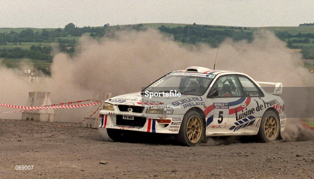 28 July 2001; Andrew Nesbitt in his Subaru Impreza during the World Rally Masters Championships 2001 at Punchestown in Kildare. Photo by Damien Eagers/Sportsfile