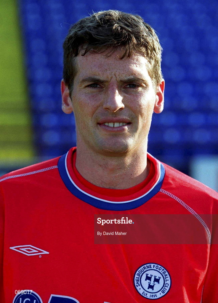 27 July 2001; Jim Crawford of Shelbourne during the pre-season friendly match between Shelbourne and Wycombe Wanderers at Tolka Park in Dublin. Photo by David Maher/Sportsfile
