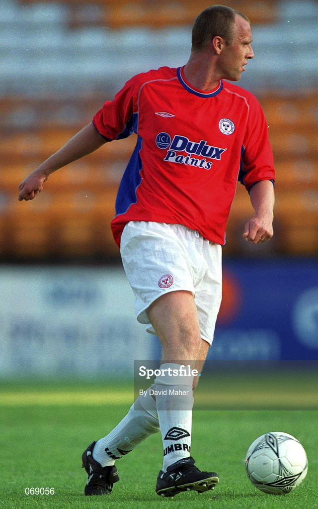 27 July 2001; Tony McCarthy of Shelbourne during the pre-season friendly match between Shelbourne and Wycombe Wanderers at Tolka Park in Dublin. Photo by David Maher/Sportsfile