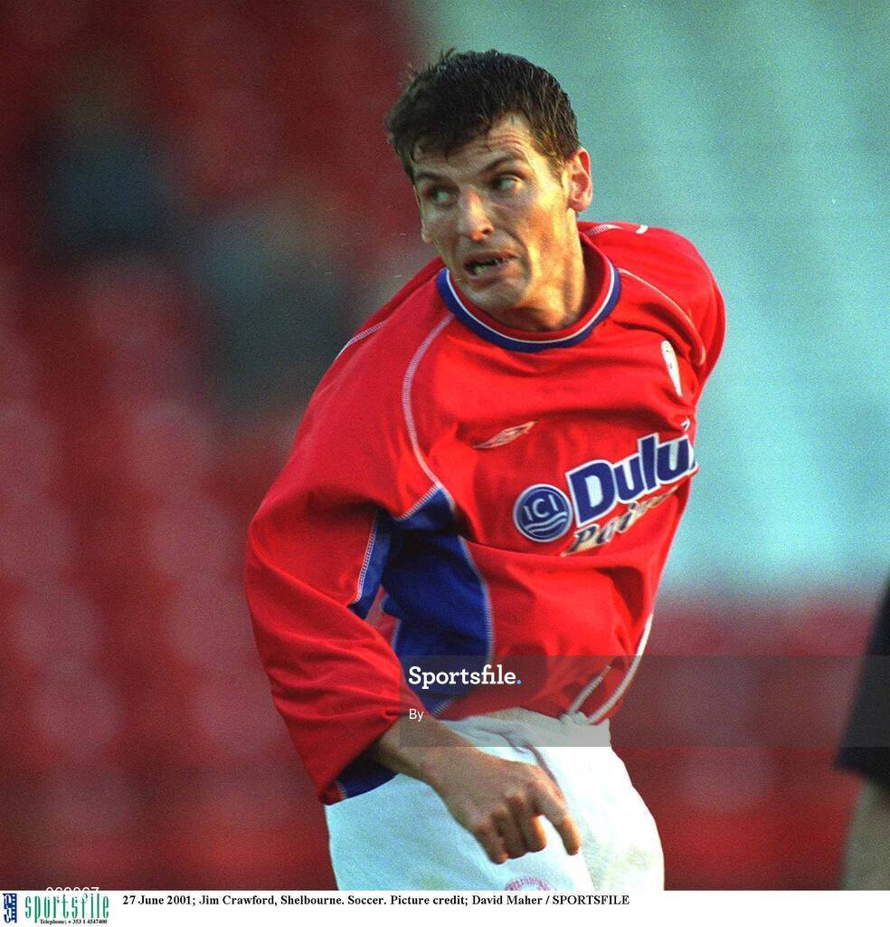27 June 2001; Jim Crawford, Shelbourne. Soccer. Picture credit; David Maher / SPORTSFILE