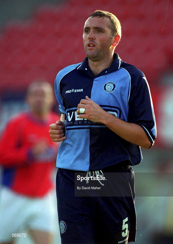 27 July 2001; Paul McCarthy of Wycombe Wanderers during the pre-season friendly match between Shelbourne and Wycombe Wanderers at Tolka Park in Dublin. Photo by David Maher/Sportsfile