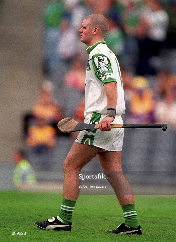 29 July 2001; Timmy Houlihan of Limerick during the Guinness All-Ireland Senior Hurling Championship Quarter-Final match between Wexford and Limerick at Croke Park in Dublin. Photo by Damien Eagers/Sportsfile
