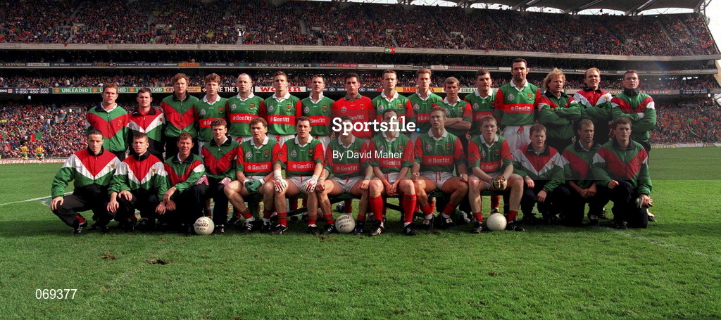 29 September 1996; Mayo team ahead of the All-Ireland Senior Football Championship Final Replay match between Meath and Mayo at Croke Park in Dublin. Photo by David Maher/Sportsfile