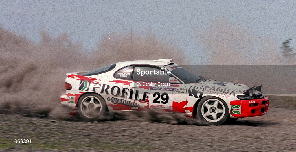 28 July 2001; Tom Holton in his Toyota Celica 185 during the World Rally Masters Championships 2001 at Punchestown in Kildare. Photo by Damien Eagers/Sportsfile