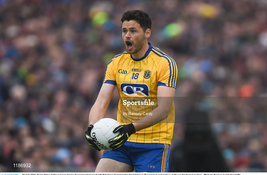 10 July 2016; Donie Shine of Roscommon during the Connacht GAA Football Senior Championship Final between Roscommon and Galway at Pearse Stadium in Galway. Photo by Ramsey Cardy/Sportsfile