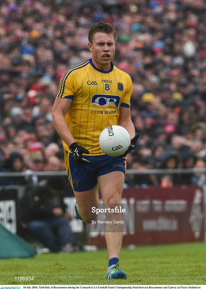 10 July 2016; Niall Daly of Roscommon during the Connacht GAA Football Senior Championship Final between Roscommon and Galway at Pearse Stadium in Galway. Photo by Ramsey Cardy/Sportsfile