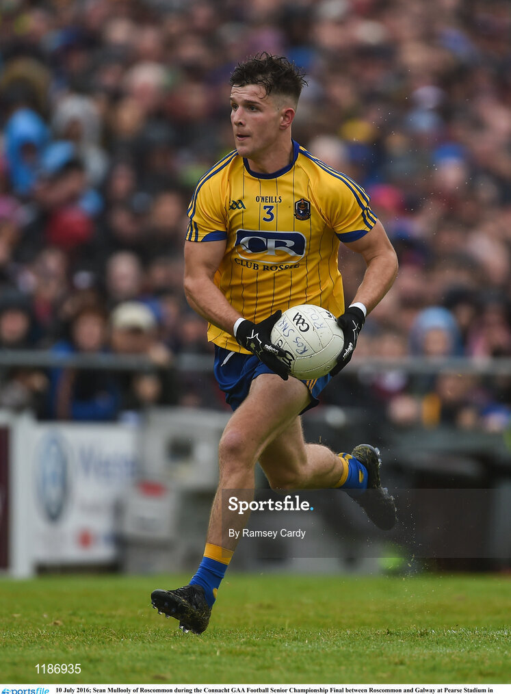 10 July 2016; Sean Mullooly of Roscommon during the Connacht GAA Football Senior Championship Final between Roscommon and Galway at Pearse Stadium in Galway. Photo by Ramsey Cardy/Sportsfile