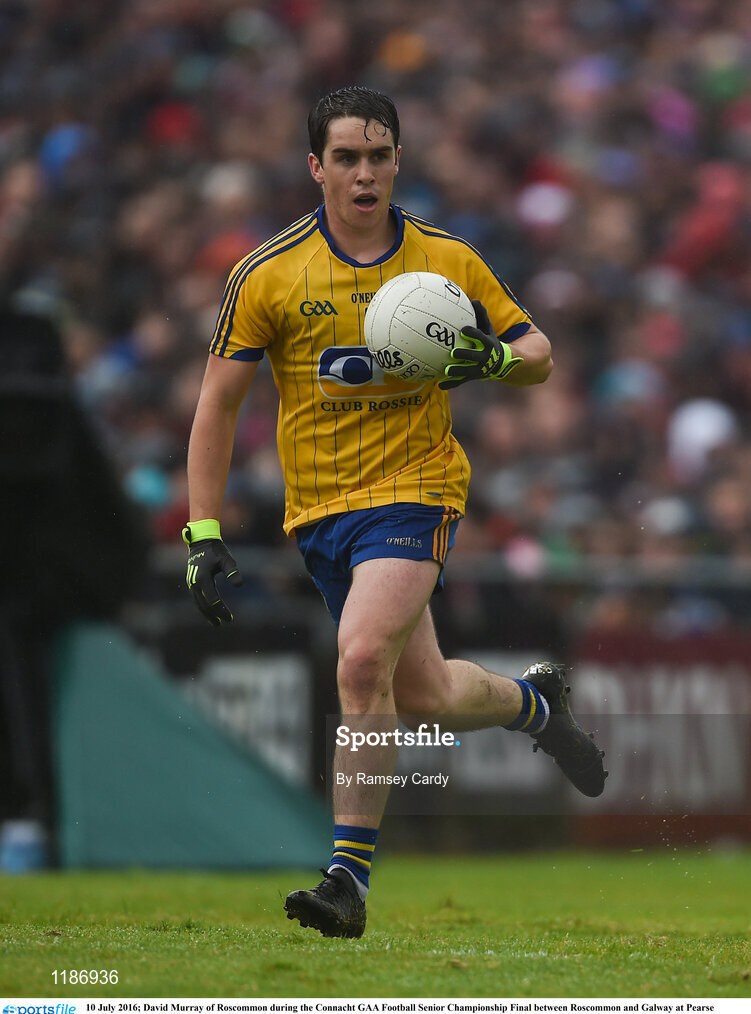 10 July 2016; David Murray of Roscommon during the Connacht GAA Football Senior Championship Final between Roscommon and Galway at Pearse Stadium in Galway. Photo by Ramsey Cardy/Sportsfile