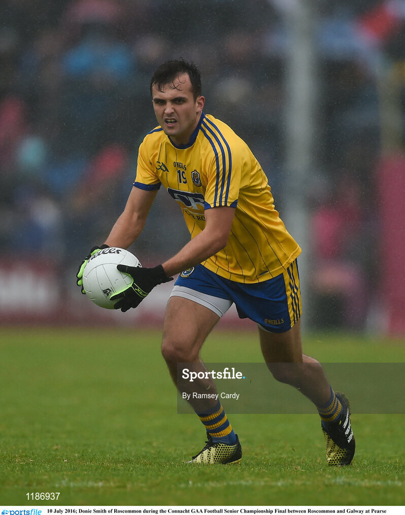 10 July 2016; Donie Smith of Roscommon during the Connacht GAA Football Senior Championship Final between Roscommon and Galway at Pearse Stadium in Galway. Photo by Ramsey Cardy/Sportsfile