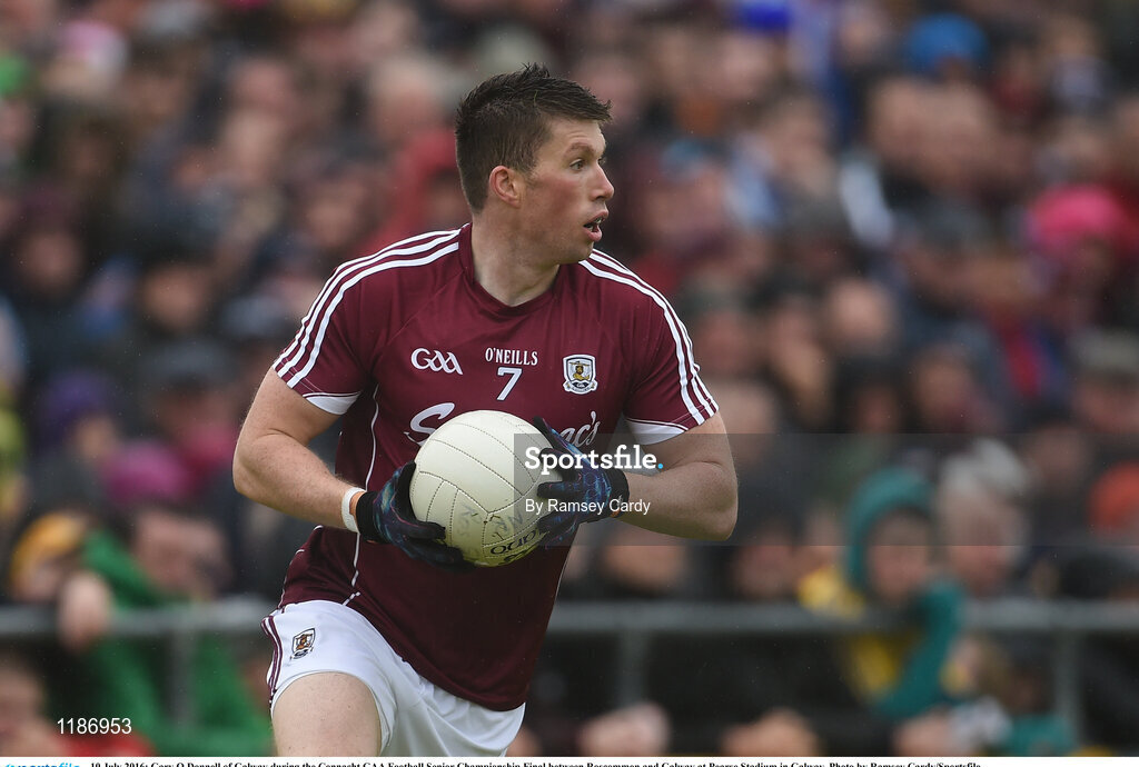 10 July 2016; Gary O Donnell of Galway during the Connacht GAA Football Senior Championship Final between Roscommon and Galway at Pearse Stadium in Galway. Photo by Ramsey Cardy/Sportsfile