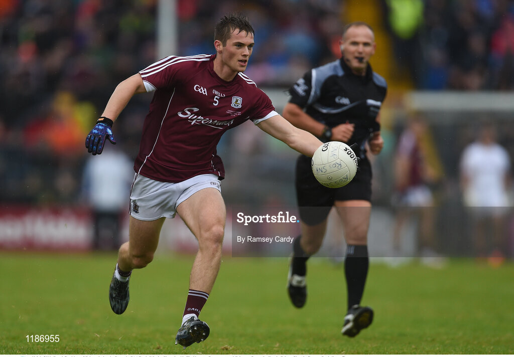 10 July 2016; Gareth Bradshaw of Galway during the Connacht GAA Football Senior Championship Final between Roscommon and Galway at Pearse Stadium in Galway. Photo by Ramsey Cardy/Sportsfile