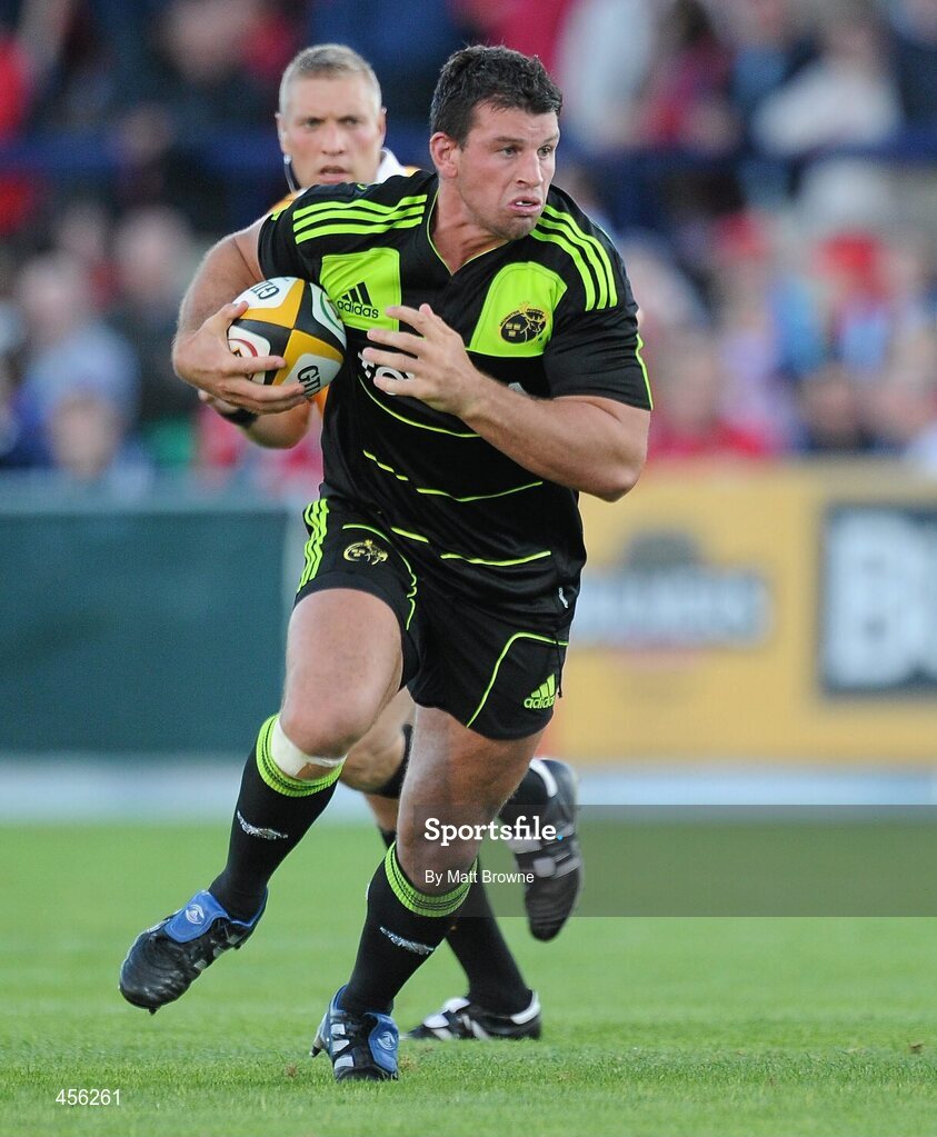 27 August 2010; Denis Leamy, Munster. Rugby Pre-Season Friendly, Munster v Gloucester, Musgrave Park, Cork. Picture credit: Matt Browne / SPORTSFILE