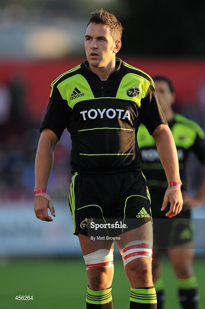 27 August 2010; Niall Ronan, Munster. Rugby Pre-Season Friendly, Munster v Gloucester, Musgrave Park, Cork. Picture credit: Matt Browne / SPORTSFILE