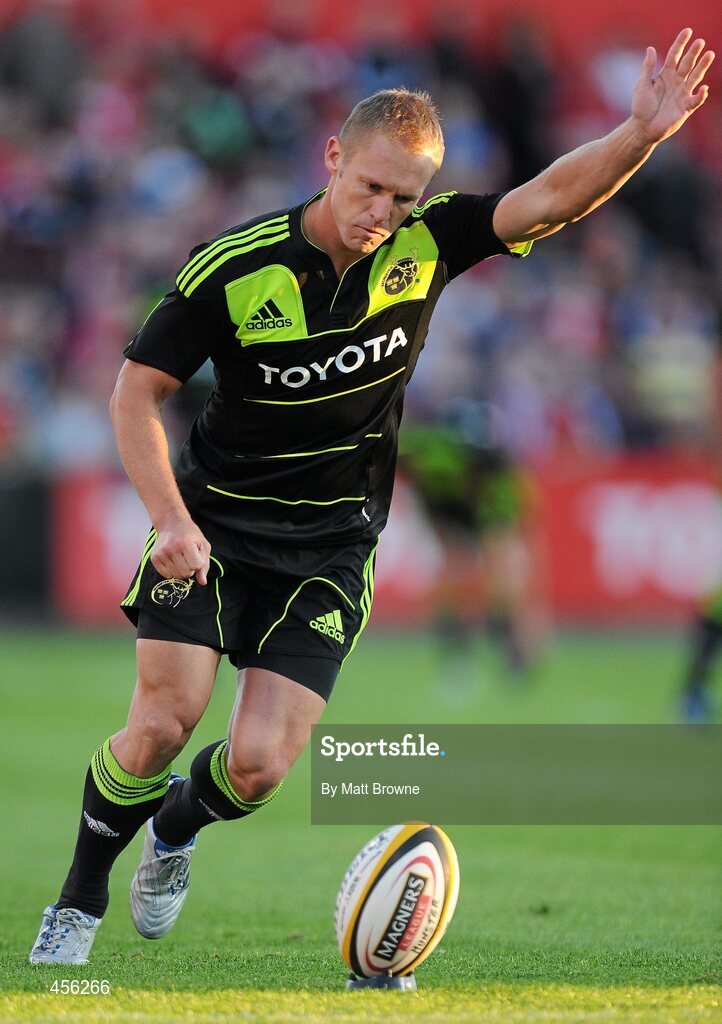 27 August 2010; Paul Warwick, Munster. Rugby Pre-Season Friendly, Munster v Gloucester, Musgrave Park, Cork. Picture credit: Matt Browne / SPORTSFILE