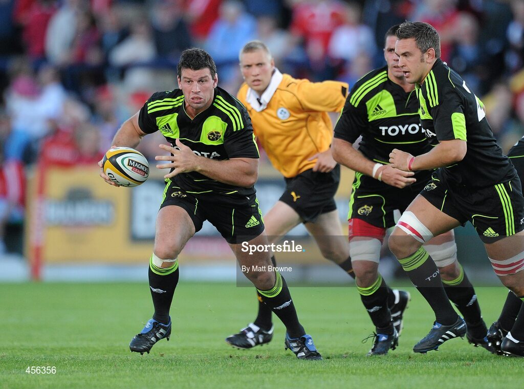 27 August 2010; Denis Leamy, Munster. Rugby Pre-Season Friendly, Munster v Gloucester, Musgrave Park, Cork. Picture credit: Matt Browne / SPORTSFILE