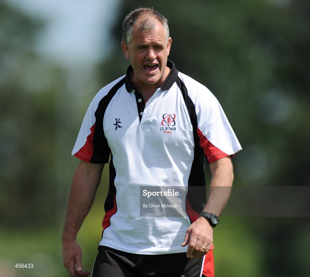23 July 2010; Ulster's Head Coach, Brian McLaughlin, during squad training ahead of their opening pre-season friendly game against Bath, in Ravenhill Park, on August the 13th. Ulster Rugby Squad Training, Newforge Country Club, Belfast, Co. Antrim. Picture credit: Oliver McVeigh / SPORTSFILE
