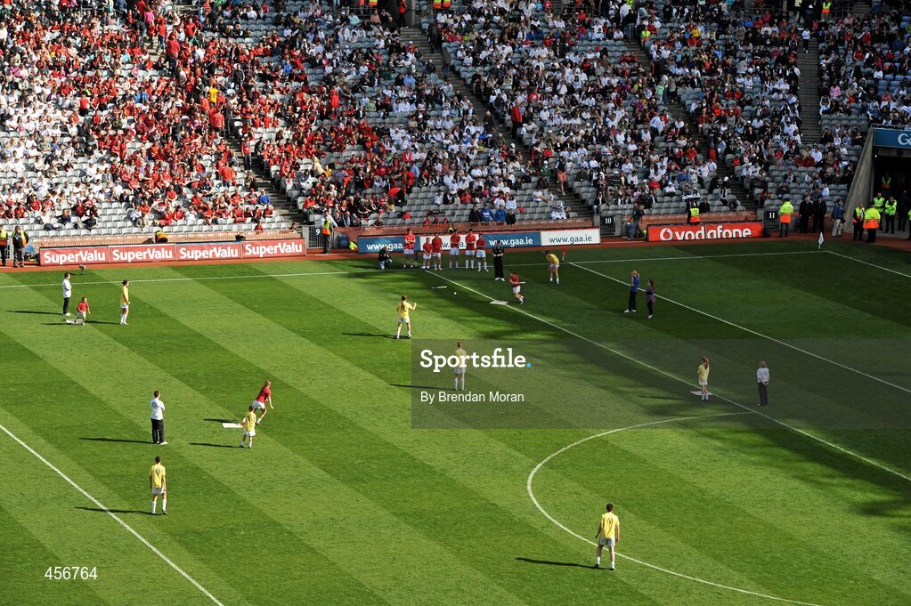 29 August 2010; A general view of a rounders exhibition game during half-time. GAA Football All-Ireland Senior Championship Semi-Final, Kildare v Down, Croke Park, Dublin. Picture credit: Brendan Moran / SPORTSFILE