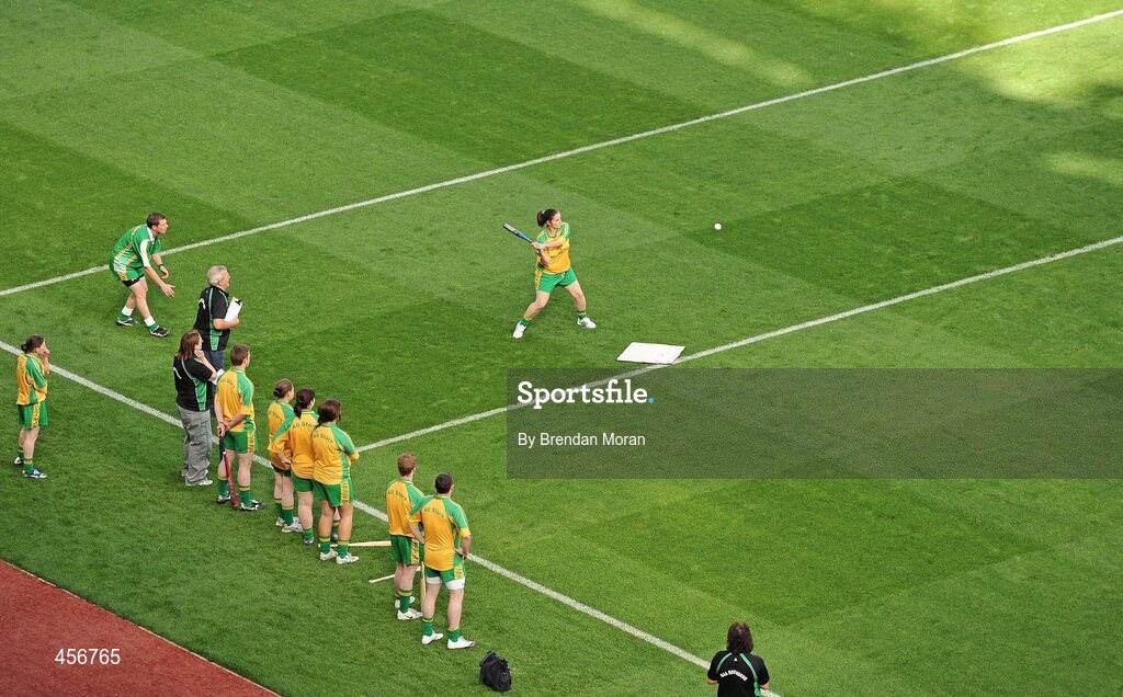 29 August 2010; A general view of a rounders exhibition game during half-time. GAA Football All-Ireland Senior Championship Semi-Final, Kildare v Down, Croke Park, Dublin. Picture credit: Brendan Moran / SPORTSFILE