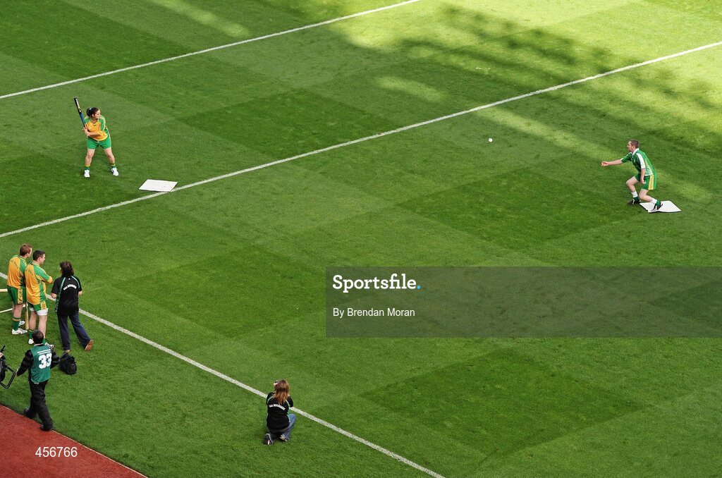 29 August 2010; A general view of a rounders exhibition game during half-time. GAA Football All-Ireland Senior Championship Semi-Final, Kildare v Down, Croke Park, Dublin. Picture credit: Brendan Moran / SPORTSFILE