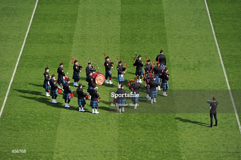 29 August 2010; The Dublin Fire Brigade Band perform during half time. GAA Football All-Ireland Senior Championship Semi-Final, Kildare v Down, Croke Park, Dublin. Picture credit: Brendan Moran / SPORTSFILE