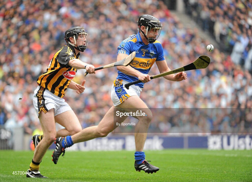 5 September 2010; Paul Curran, Tipperary, in action against Aidan Fogarty, Kilkenny. GAA Hurling All-Ireland Senior Championship Final, Kilkenny v Tipperary, Croke Park, Dublin. Photo by Sportsfile