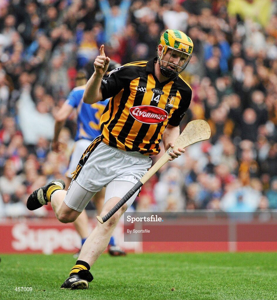 5 September 2010; Richie Power, Kilkenny, celebrates after scoring his side's first goal. GAA Hurling All-Ireland Senior Championship Final, Kilkenny v Tipperary, Croke Park, Dublin. Photo by Sportsfile