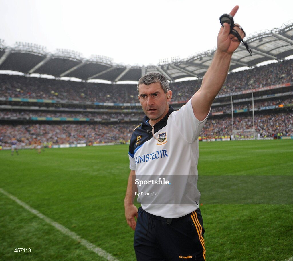 5 September 2010; Tipperary manager Liam Sheedy near the end of the game. GAA Hurling All-Ireland Senior Championship Final, Kilkenny v Tipperary, Croke Park, Dublin. Photo by Sportsfile