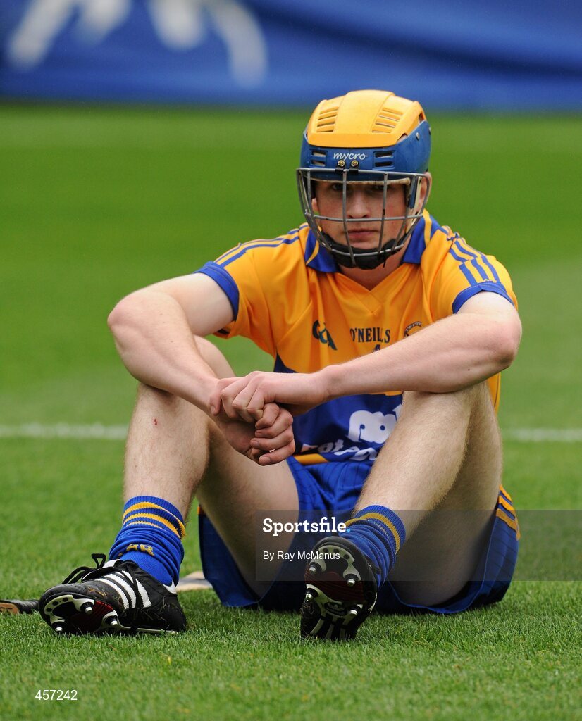 5 September 2010; A dejected Seadna Morey, Clare, after the match. ESB GAA Hurling All-Ireland Minor Championship Final, Kilkenny v Clare, Croke Park, Dublin. Picture credit: Ray McManus / SPORTSFILE