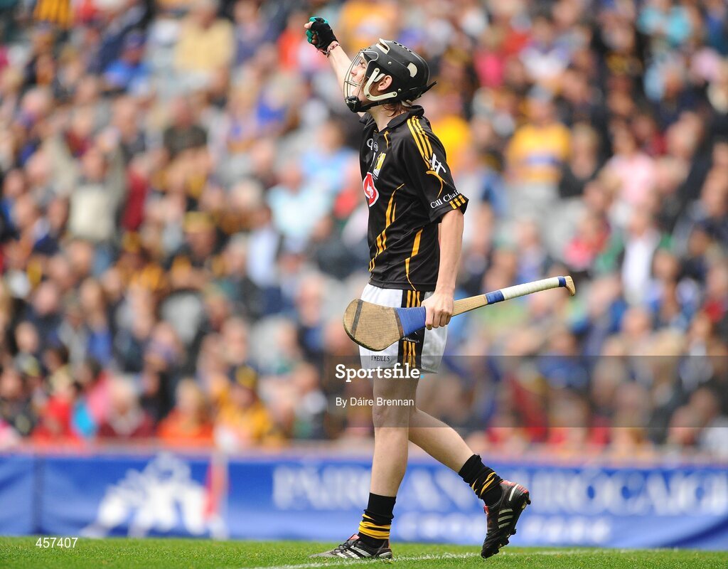 5 September 2010; Dylan Walsh, Kilkenny, celebrates his side's second goal. ESB GAA Hurling All-Ireland Minor Championship Final, Kilkenny v Clare. Picture credit: Dáire Brennan / SPORTSFILE