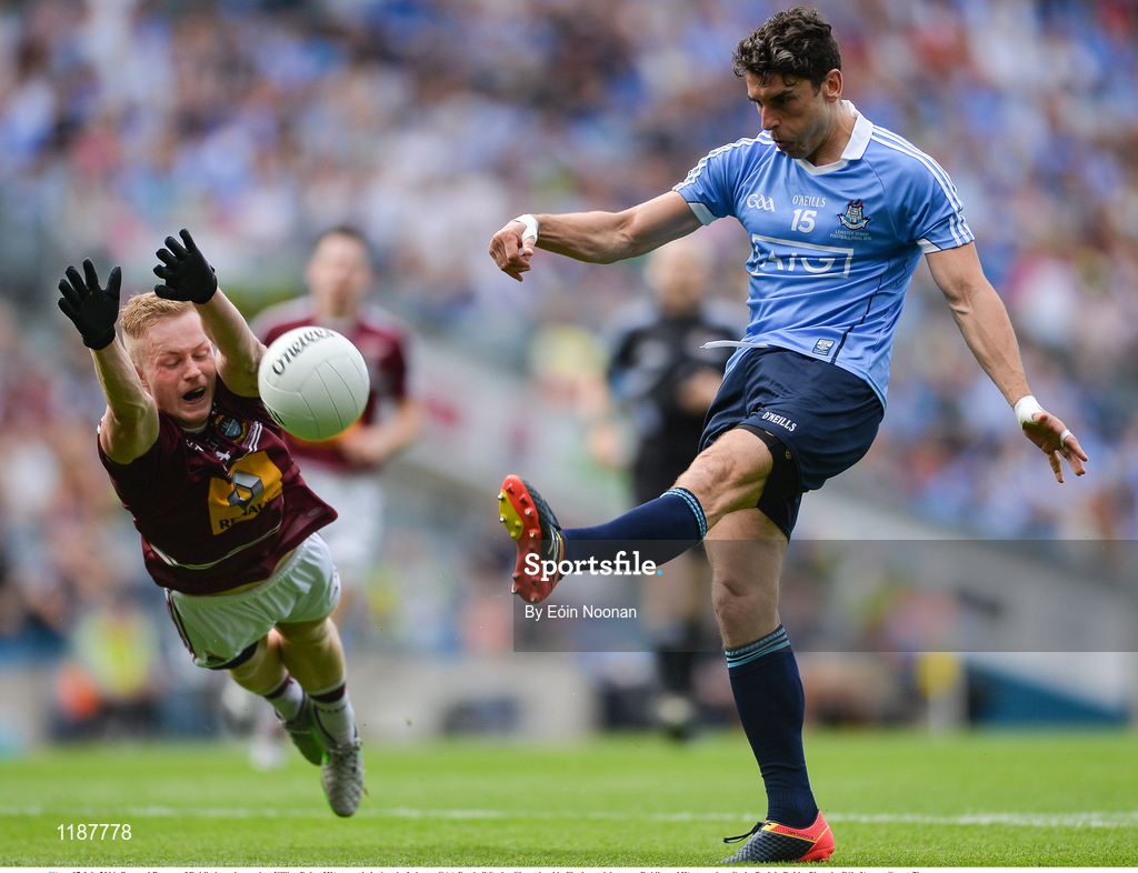 17 July 2016; Bernard Brogan of Dublin in action against Killian Daly of Westmeath during the Leinster GAA Football Senior Championship Final match between Dublin and Westmeath at Croke Park in Dubin. Photo by Eóin Noonan/Sportsfile