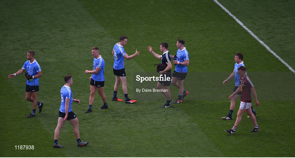 17 July 2016; Dean Rock, left, and Stephen Cluxton of Dublin celebrate after the Leinster GAA Football Senior Championship Final match between Dublin and Westmeath at Croke Park in Dubin. Photo by Daire Brennan/Sportsfile