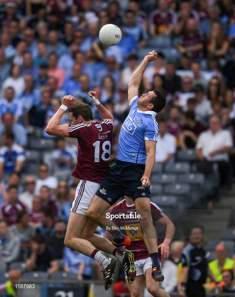 17 July 2016; Darragh Daly of Westmeath in action against Denis Bastic of Dublin during the Leinster GAA Football Senior Championship Final match between Dublin and Westmeath at Croke Park in Dubin. Photo by Ray McManus/Sportsfile