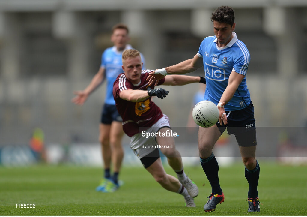 17 July 2016; Bernard Brogan of Dublin  in action against Killian Daly of Westmeath  during the Leinster GAA Football Senior Championship Final match between Dublin and Westmeath at Croke Park in Dubin. Photo by Eóin Noonan/Sportsfile