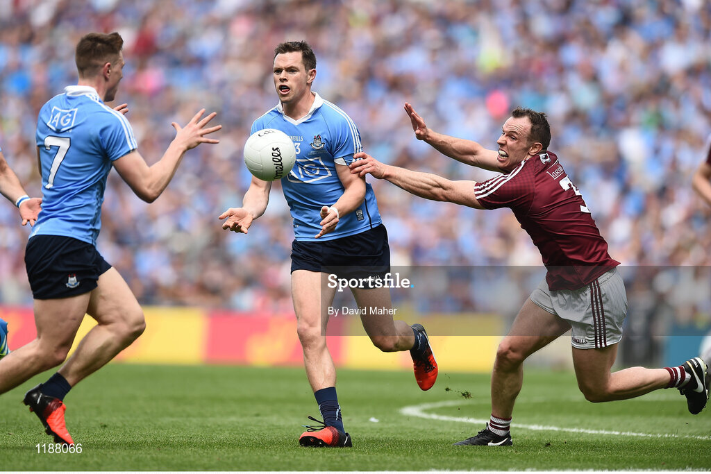17 July 2016; Dean Rock of Dublin in action against Francis Boyle of Westmeath during the Leinster GAA Football Senior Championship Final match between Dublin and Westmeath at Croke Park in Dubin. Photo by David Maher/Sportsfile