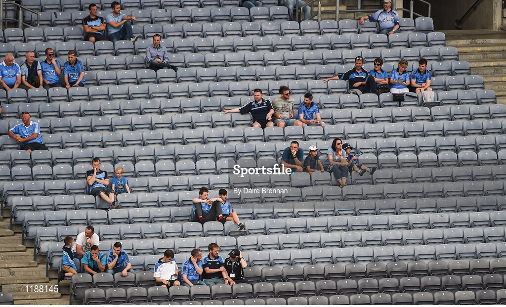 17 July 2016; A general view of the small crowd in the Hogan Stand during the Leinster GAA Football Senior Championship Final match between Dublin and Westmeath at Croke Park in Dubin. Photo by Daire Brennan/Sportsfile