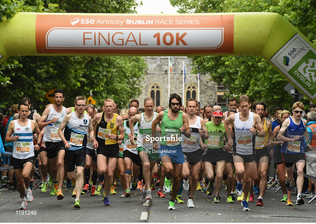 24 July 2016; A general view of the start of the Fingal 10k, SSE Airtricity Race Series 2 in Swords, Co Dublin. Photo by David Maher/Sportsfile