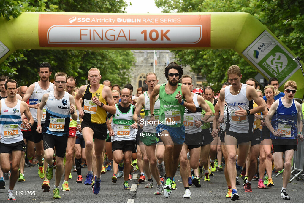 24 July 2016; A general view of the start of the Fingal 10k, SSE Airtricity Race Series 2 in Swords, Co Dublin. Photo by David Maher/Sportsfile