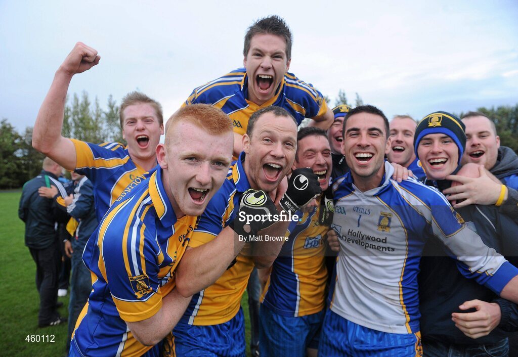 18 September 2010; The players from St. Mochtas, GAA Club, Louth Villag, Co Louth, celebrate after the final whistle during the Bord Gáis Energy / St. Jude’s All-Ireland Junior Football 7s Shield Final. 20 teams from around the country travelled to take part in this prestigious competition. Bord Gáis Energy / St. Jude’s All-Ireland Junior Football 7s Tournament, St. Jude's GAA Club, Templeogue, Dublin. Picture credit: Matt Browne / SPORTSFILE
