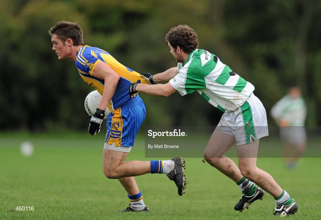 18 September 2010; Declan Byrne, St. Mochtas, GAA Club, Louth Villag, Co. Louth, in action against Harry McArdle, St. Feichins, GAA Club, Termonfeckin, Co. Louth. during the Shield Final, Bord Gáis Energy / St. Jude’s All-Ireland Junior Football 7s. 20 teams from around the country travelled to take part in this prestigious competition. Bord Gáis Energy / St. Jude’s All-Ireland Junior Football 7s Tournament, St. Jude's GAA Club, Templeogue, Dublin. Picture credit: Matt Browne / SPORTSFILE