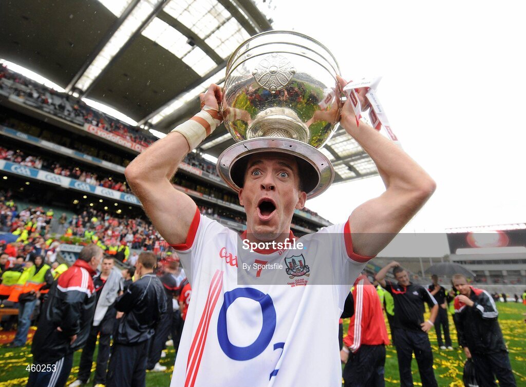 19 September 2010; Cork's Paudie Kissane celebrates with the Sam Maguire Cup after the game. GAA Football All-Ireland Senior Championship Final, Down v Cork, Croke Park, Dublin. Photo by Sportsfile