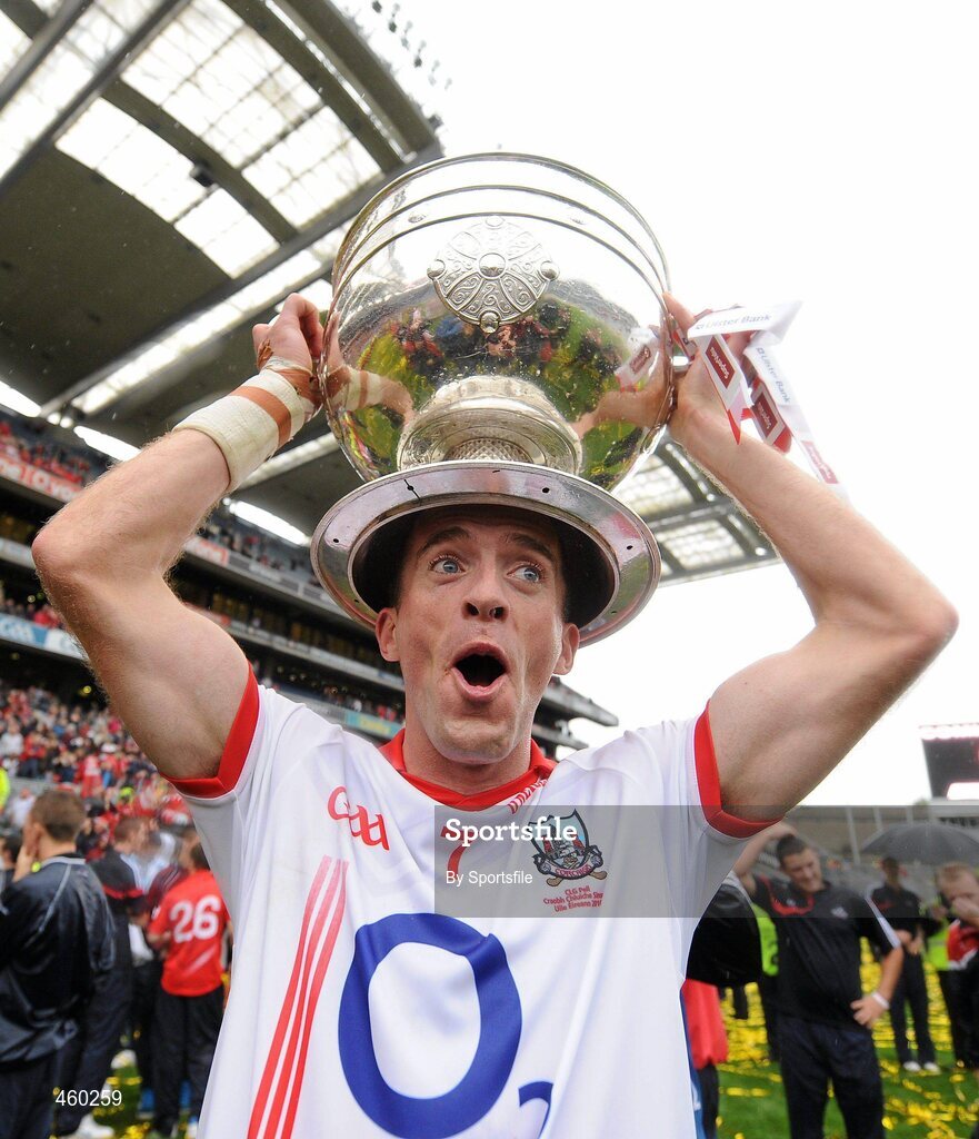 19 September 2010; Cork's Paudie Kissane celebrates with the Sam Maguire cup after the game. GAA Football All-Ireland Senior Championship Final, Down v Cork, Croke Park, Dublin. Photo by Sportsfile