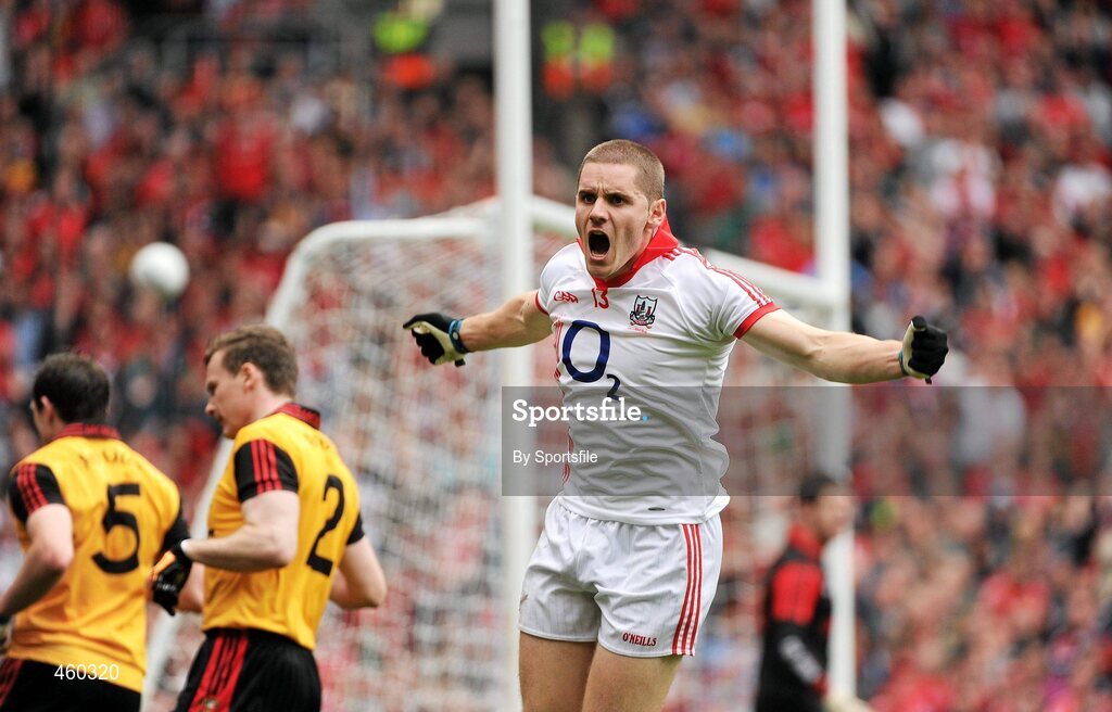 19 September 2010; Cork's Daniel Goulding celebrates after scoring his side's 9th point. GAA Football All-Ireland Senior Championship Final, Down v Cork, Croke Park, Dublin. Photo by Sportsfile