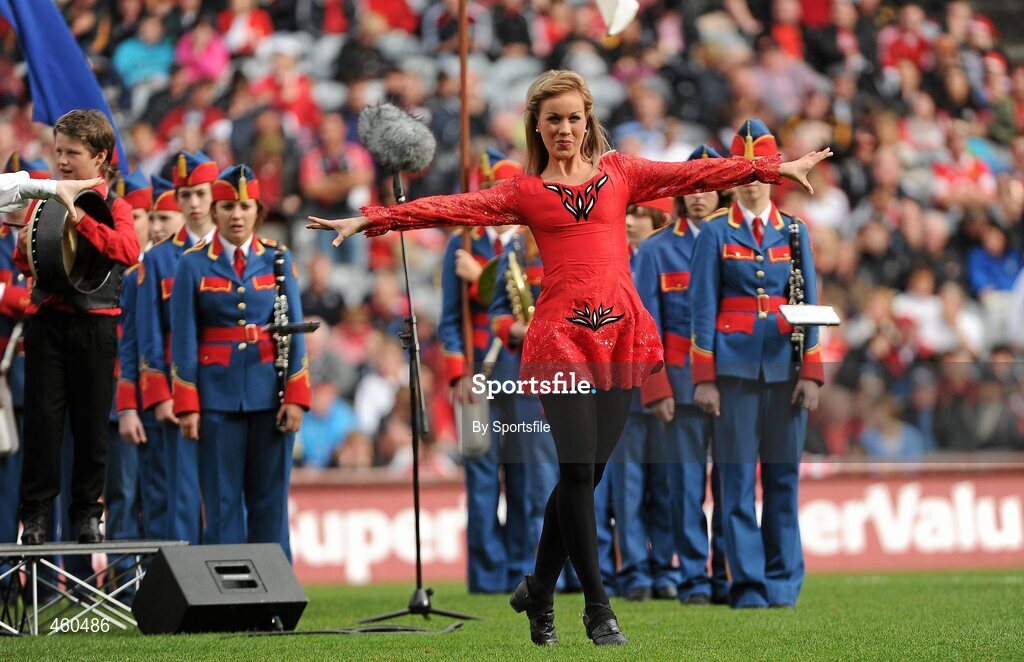 19 September 2010; A general view of the half-time musical entertainment by Liam O'Connor and the members of the Artane School of Music Band. GAA Football All-Ireland Senior Championship Final, Down v Cork, Croke Park, Dublin. Photo by Sportsfile