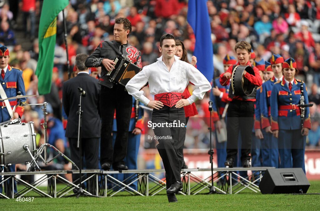 19 September 2010; A general view of the half-time musical entertainment by Liam O'Connor and the members of the Artane School of Music Band. GAA Football All-Ireland Senior Championship Final, Down v Cork, Croke Park, Dublin. Photo by Sportsfile
