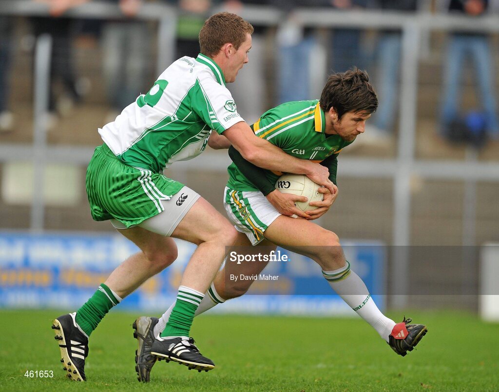 26 September 2010; Brendan Egan, Tourlestranes, in action against Tony Taylor, Eastern Harps. Sligo County Senior Football Championship Final, Eastern Harps v Tourlestrane, Markievicz Park, Sligo. Picture credit: David Maher / SPORTSFILE