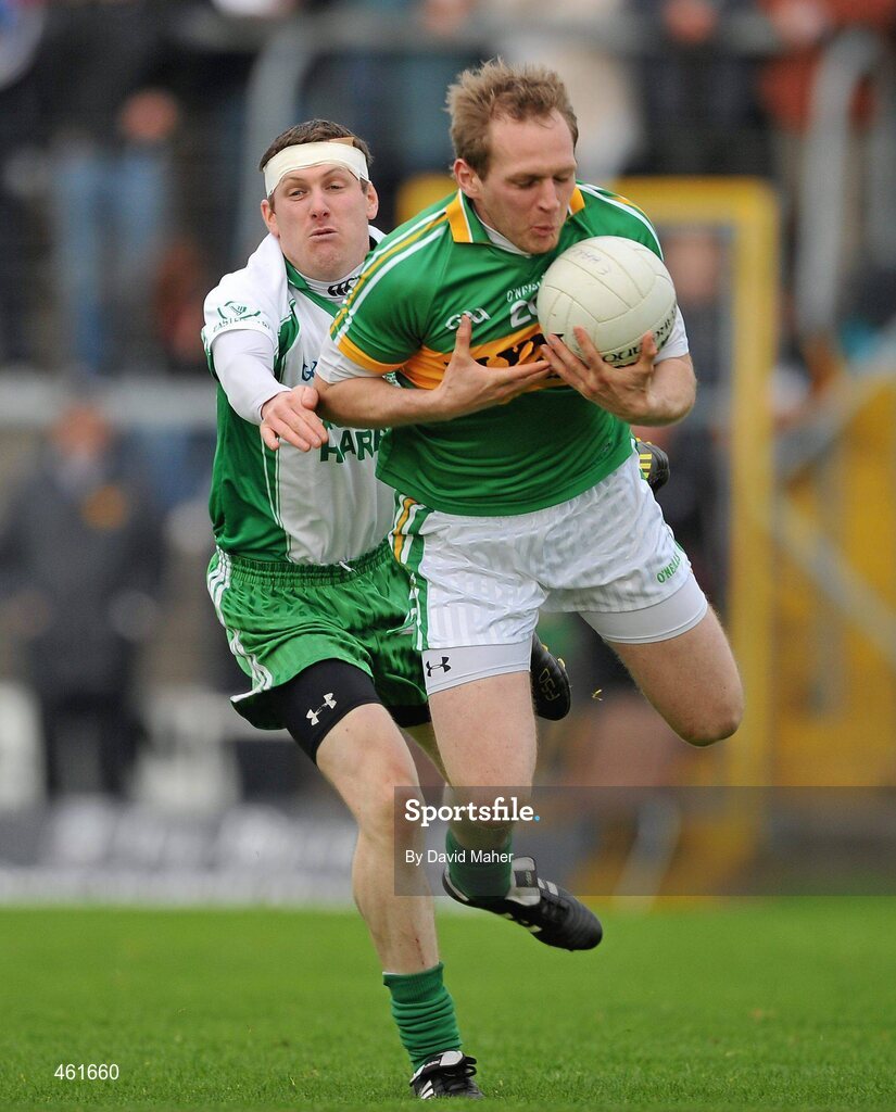 26 September 2010; Diarmuid Dunne, Tourlestranes, in action against Michael Doody, Eastern Harps. Sligo County Senior Football Championship Final, Eastern Harps v Tourlestrane, Markievicz Park, Sligo. Picture credit: David Maher / SPORTSFILE